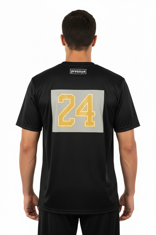 Back view on male model
