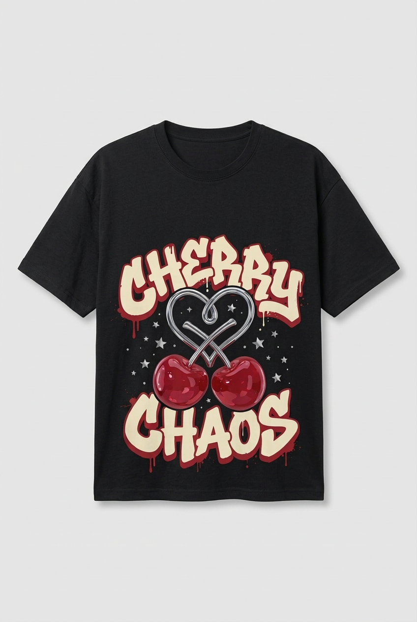 Black Cherry Chaos T-shirt mockup