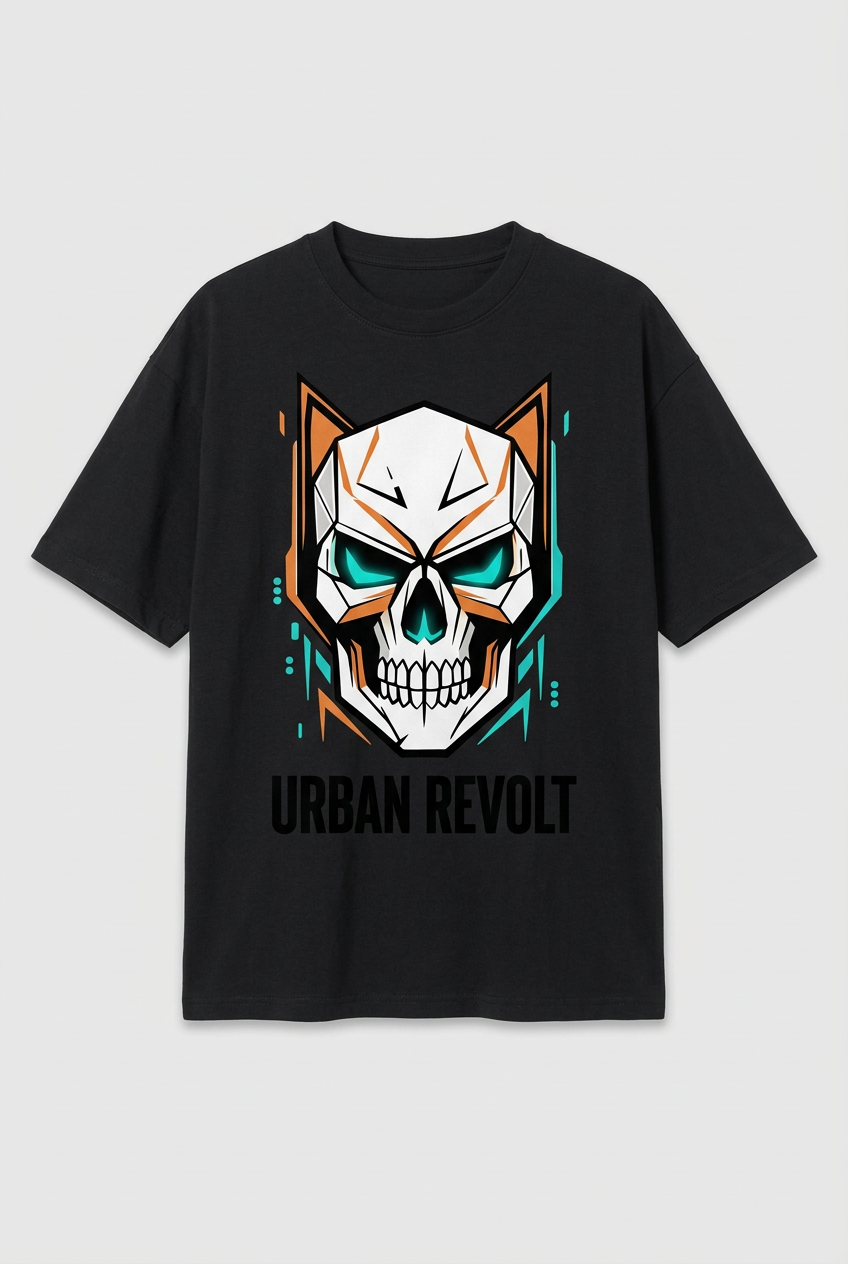 Black Urban Revolt T-shirt mockup