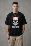 Black Urban Revolt T-shirt on male model