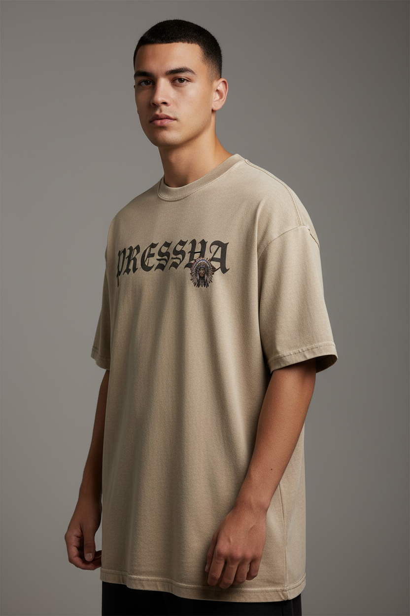 Chief Chest Logo Sand Tee Mockup