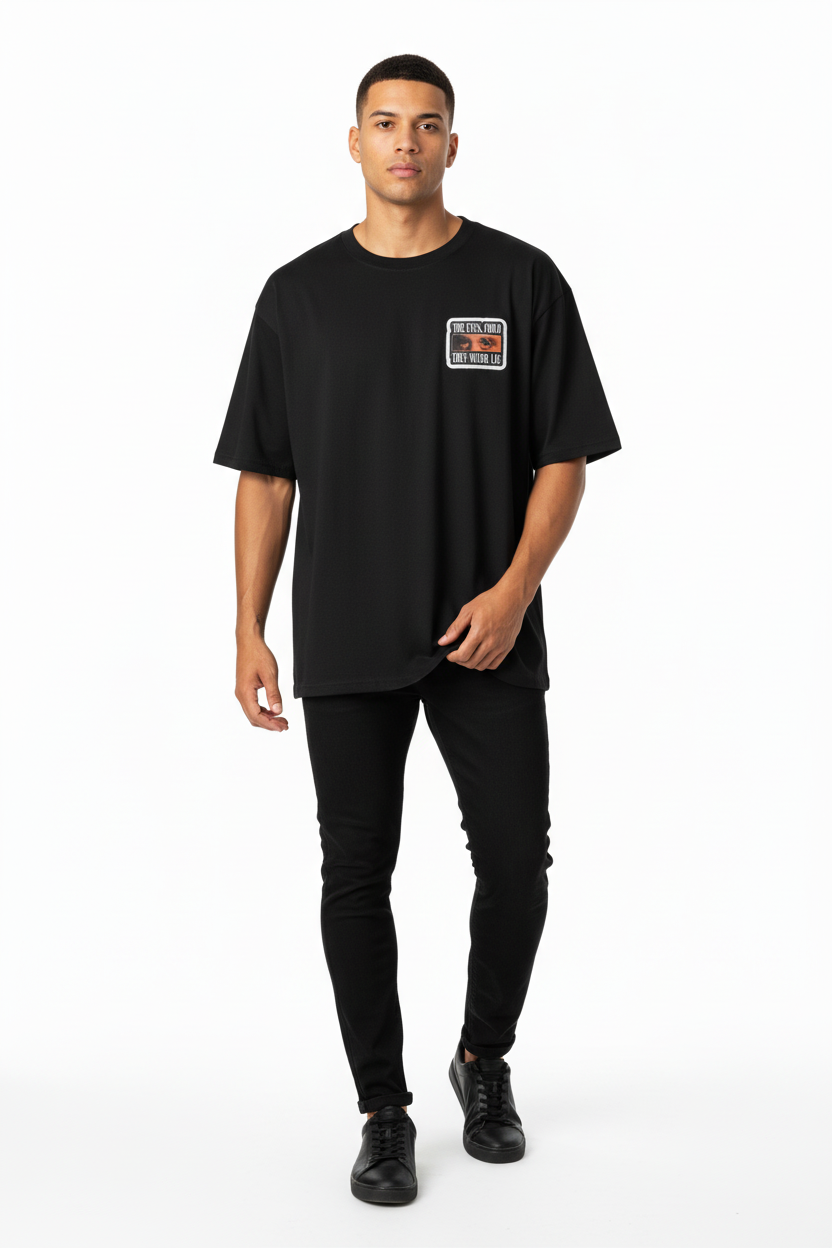 Eyes Chico Tee – Tan Male Model Front
