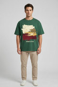 Forest green Nomad’s Path on male model