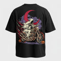 PRESSYA Ghost Biker Graphic T-Shirt – Black