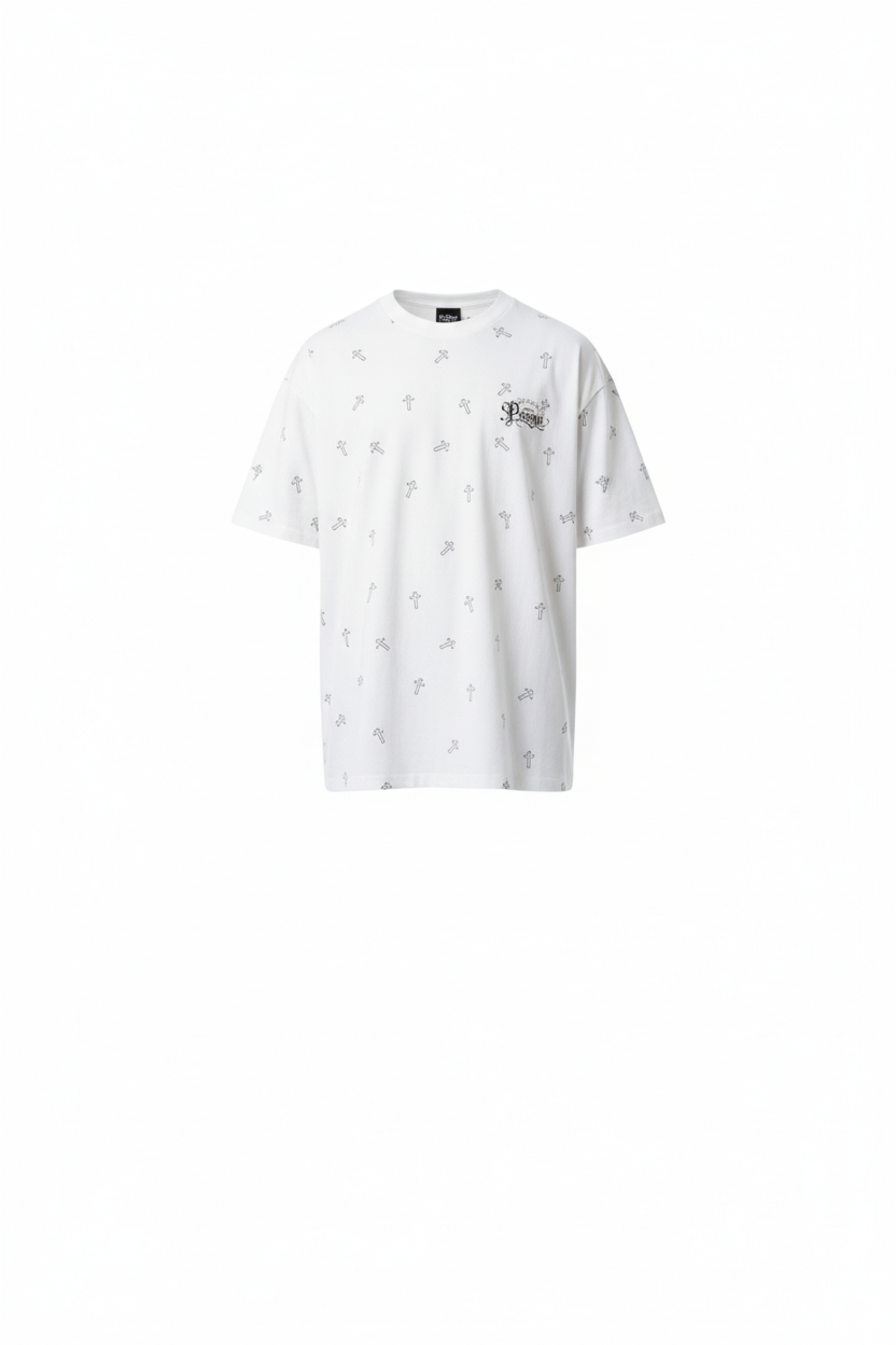 All-Over Cross Pattern Tee