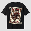 Skeletal jester black tee mockup